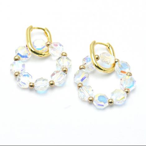 Серьги, вставка: кристалл "swarovski", арт.:222401437gp-u, SilverWings, рис. 1
