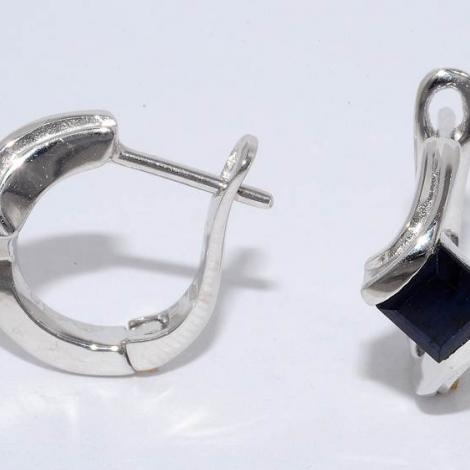 Серьги, вставка: корунд (сапф.), куб.цирконий, арт.:22grep0971-69-43, SilverWings, рис. 1