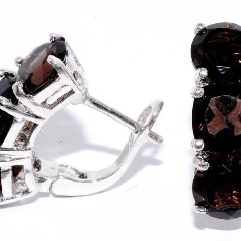 Серьги, вставка: раух топаз, арт.:22ke5801-90, SilverWings, рис. 1