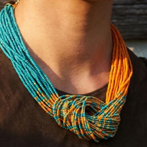 Колье, вставка: бисер, арт.:252401410mix, SilverWings, рис. 2