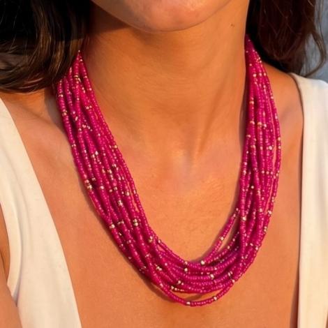 Колье, вставка: бисер, арт.:252401417gp-fuc, SilverWings, рис. 2